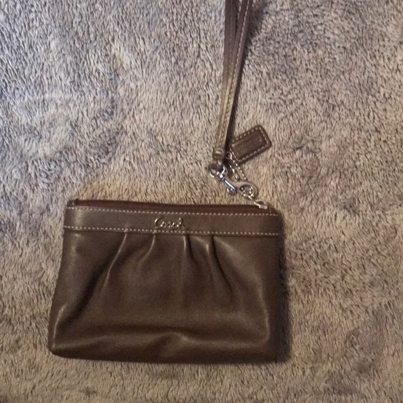 Coach Handbags - brown coach wristlet